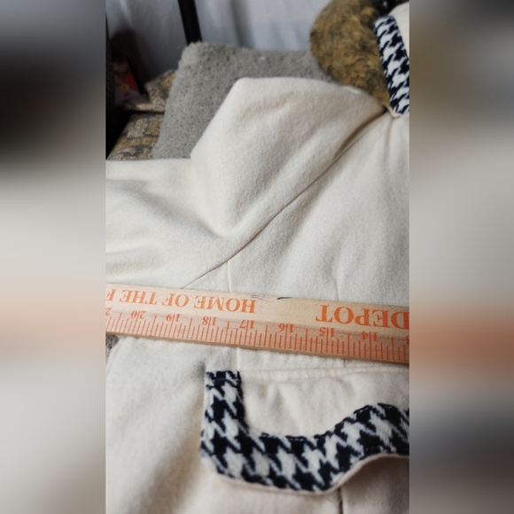 Women's Vintage Cream Hooded Jacket with Houndstooth Trim - Baby Phat - L - Picture 15 of 16